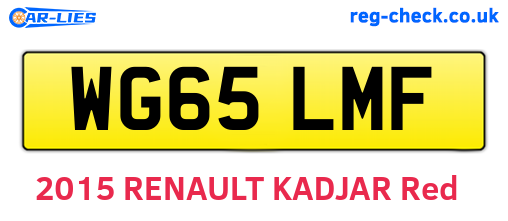 WG65LMF are the vehicle registration plates.