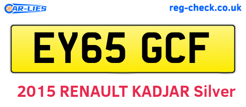 EY65GCF are the vehicle registration plates.