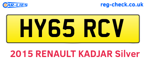 HY65RCV are the vehicle registration plates.