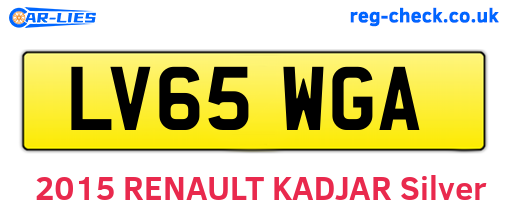 LV65WGA are the vehicle registration plates.