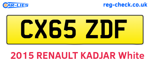 CX65ZDF are the vehicle registration plates.