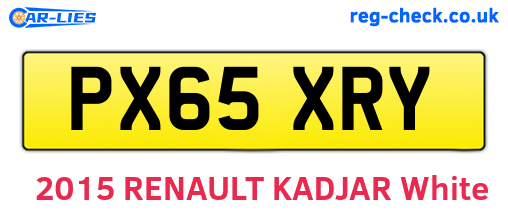PX65XRY are the vehicle registration plates.