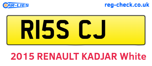 R15SCJ are the vehicle registration plates.