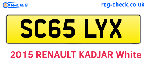 SC65LYX are the vehicle registration plates.