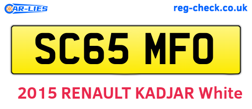 SC65MFO are the vehicle registration plates.