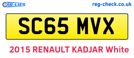 SC65MVX are the vehicle registration plates.