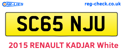 SC65NJU are the vehicle registration plates.
