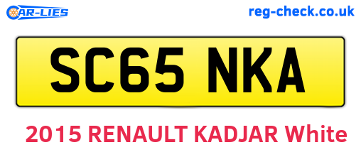 SC65NKA are the vehicle registration plates.
