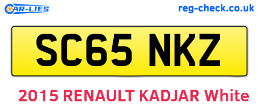 SC65NKZ are the vehicle registration plates.