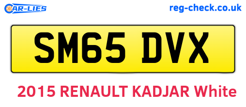 SM65DVX are the vehicle registration plates.