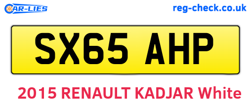 SX65AHP are the vehicle registration plates.