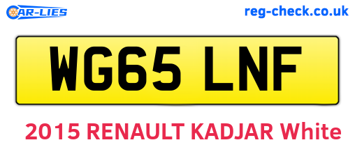 WG65LNF are the vehicle registration plates.