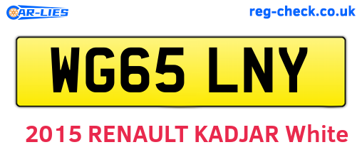 WG65LNY are the vehicle registration plates.