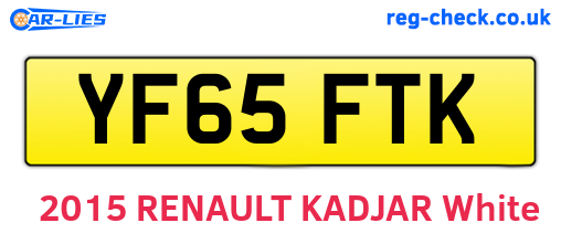 YF65FTK are the vehicle registration plates.