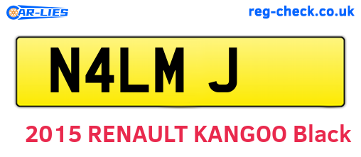 N4LMJ are the vehicle registration plates.