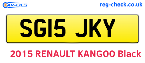 SG15JKY are the vehicle registration plates.