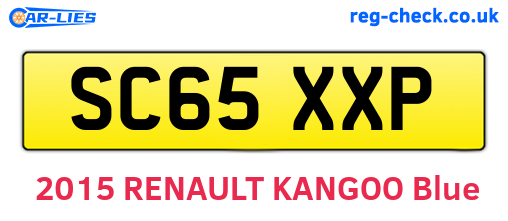 SC65XXP are the vehicle registration plates.