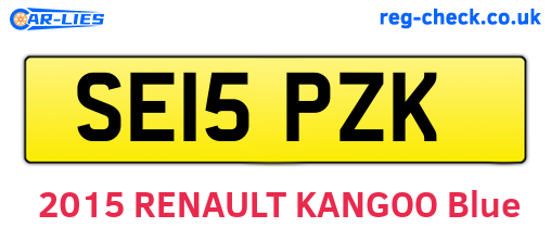 SE15PZK are the vehicle registration plates.
