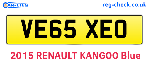 VE65XEO are the vehicle registration plates.
