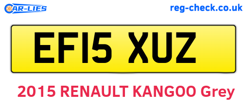 EF15XUZ are the vehicle registration plates.