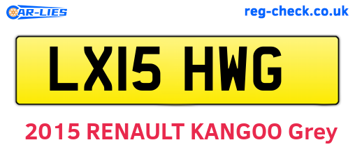 LX15HWG are the vehicle registration plates.