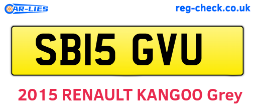 SB15GVU are the vehicle registration plates.