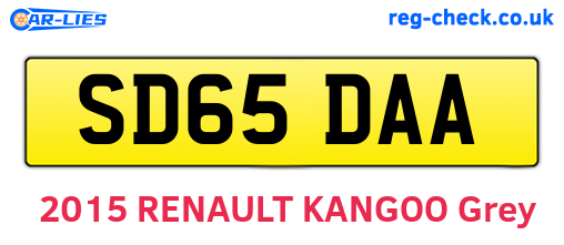 SD65DAA are the vehicle registration plates.