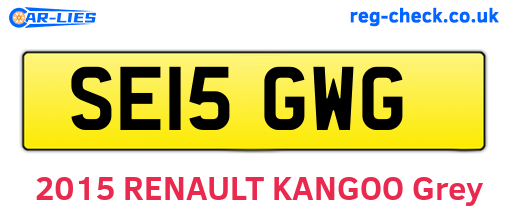 SE15GWG are the vehicle registration plates.