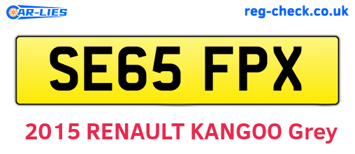 SE65FPX are the vehicle registration plates.