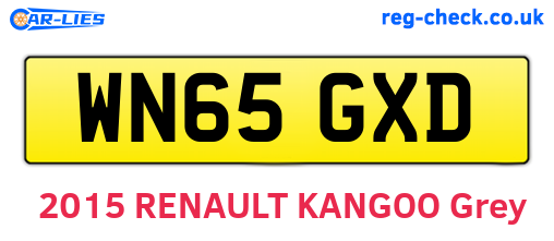 WN65GXD are the vehicle registration plates.