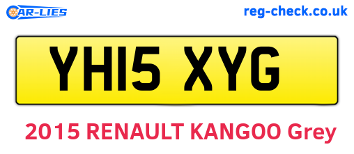YH15XYG are the vehicle registration plates.