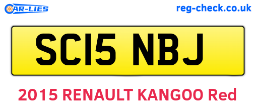 SC15NBJ are the vehicle registration plates.