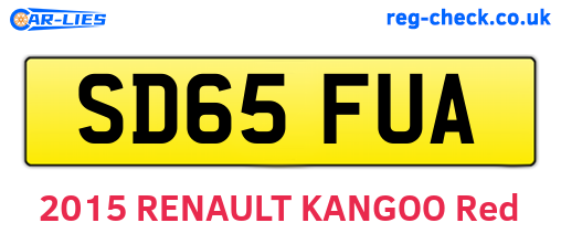 SD65FUA are the vehicle registration plates.