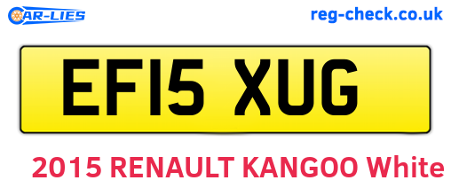 EF15XUG are the vehicle registration plates.