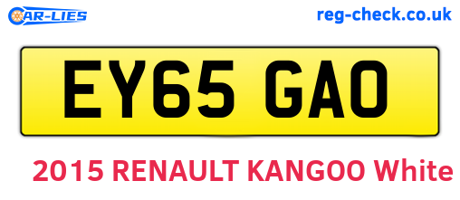 EY65GAO are the vehicle registration plates.