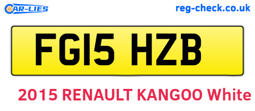 FG15HZB are the vehicle registration plates.