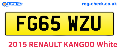 FG65WZU are the vehicle registration plates.