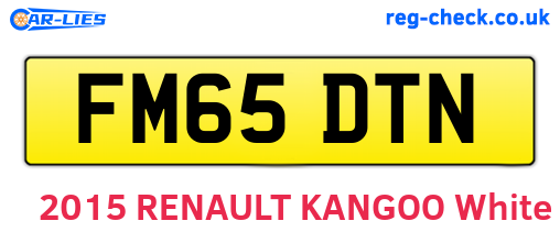 FM65DTN are the vehicle registration plates.