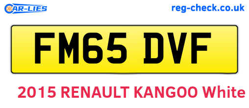 FM65DVF are the vehicle registration plates.
