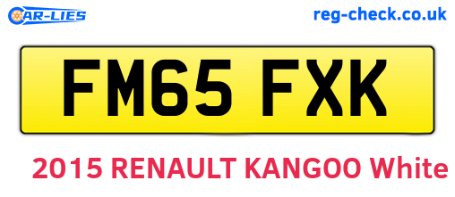 FM65FXK are the vehicle registration plates.