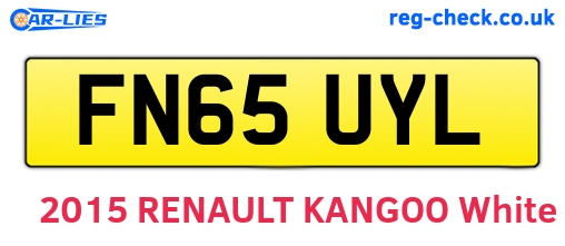 FN65UYL are the vehicle registration plates.