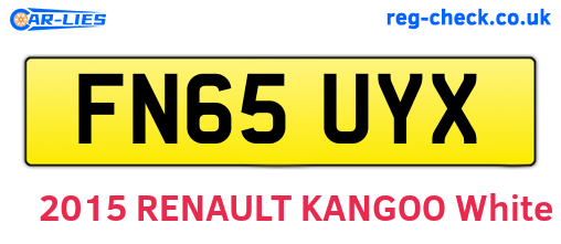 FN65UYX are the vehicle registration plates.