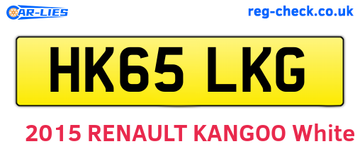 HK65LKG are the vehicle registration plates.