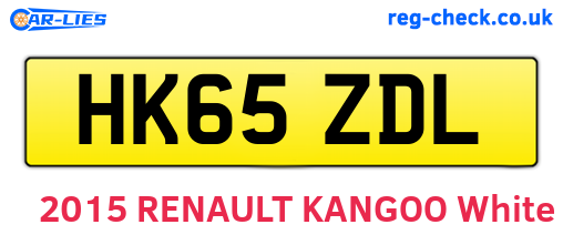 HK65ZDL are the vehicle registration plates.