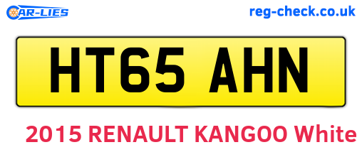 HT65AHN are the vehicle registration plates.
