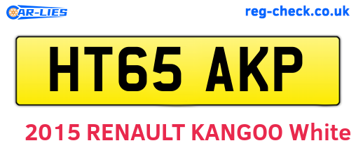 HT65AKP are the vehicle registration plates.