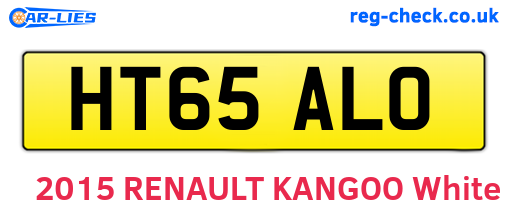 HT65ALO are the vehicle registration plates.
