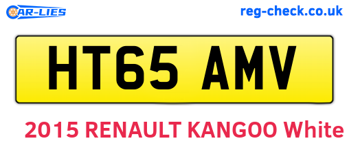 HT65AMV are the vehicle registration plates.
