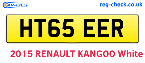HT65EER are the vehicle registration plates.