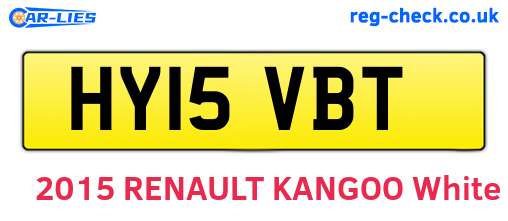 HY15VBT are the vehicle registration plates.